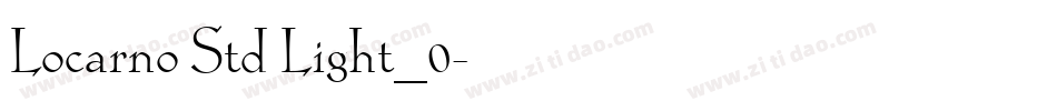 Locarno Std Light_0字体转换